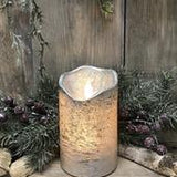 6" Flameless Silver Candle