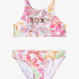 Roxy Girl's Tropical Time Crop Two Piece Bikini Set