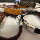 Charming Shark Leather Woven Bracelets