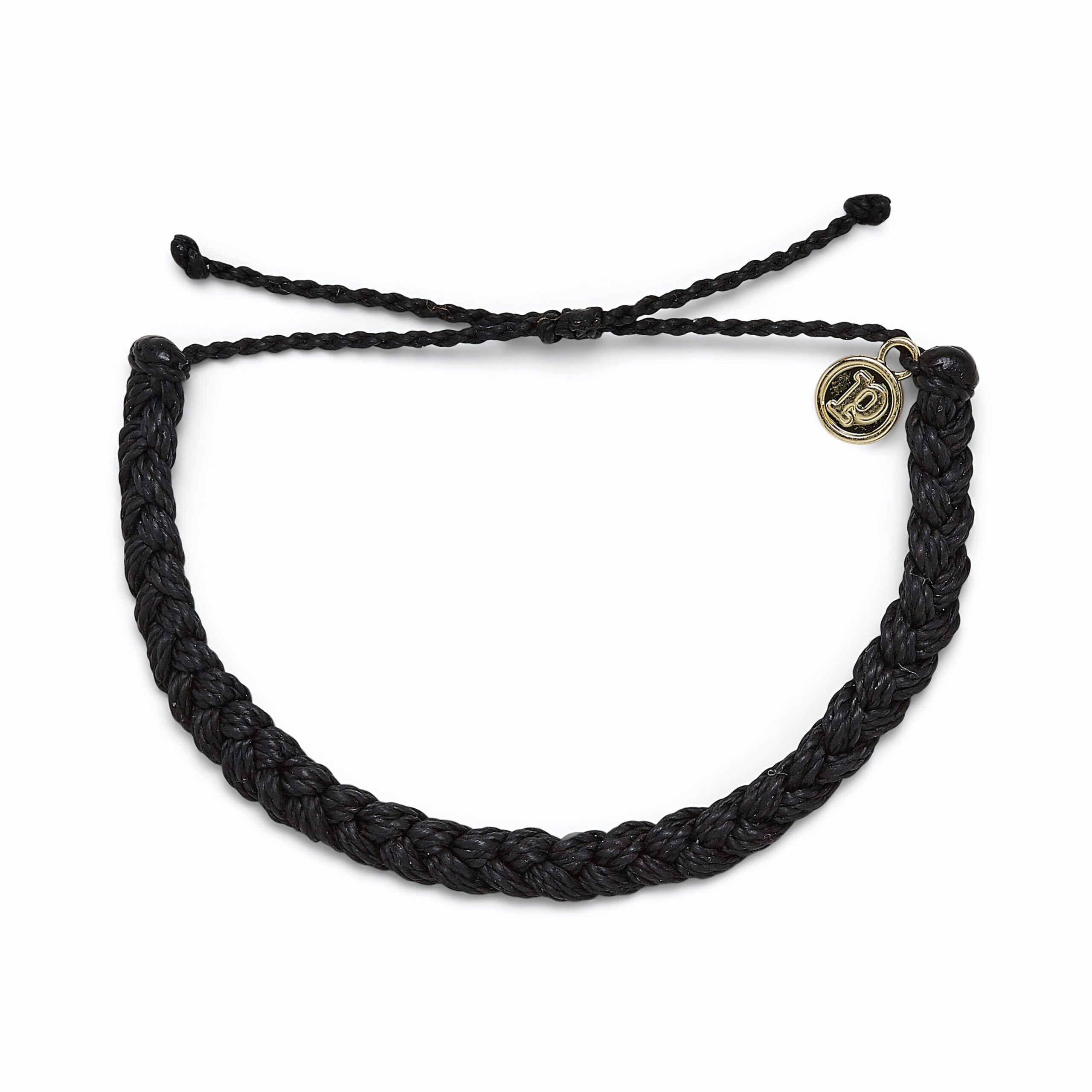 PURAVIDA SOLID BRAIDED BRACELET / Black or White