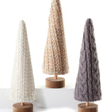 Christmas Cable Knit Decor Trees