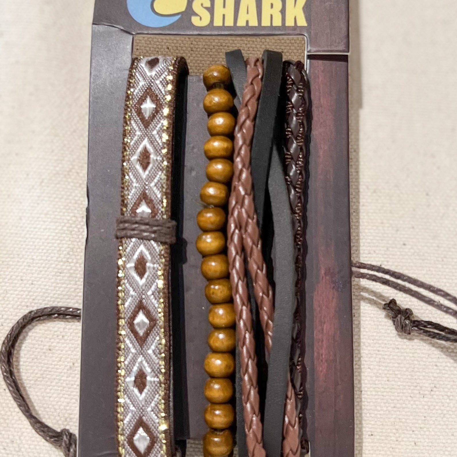 Charming Shark Mens Stack Bracelet