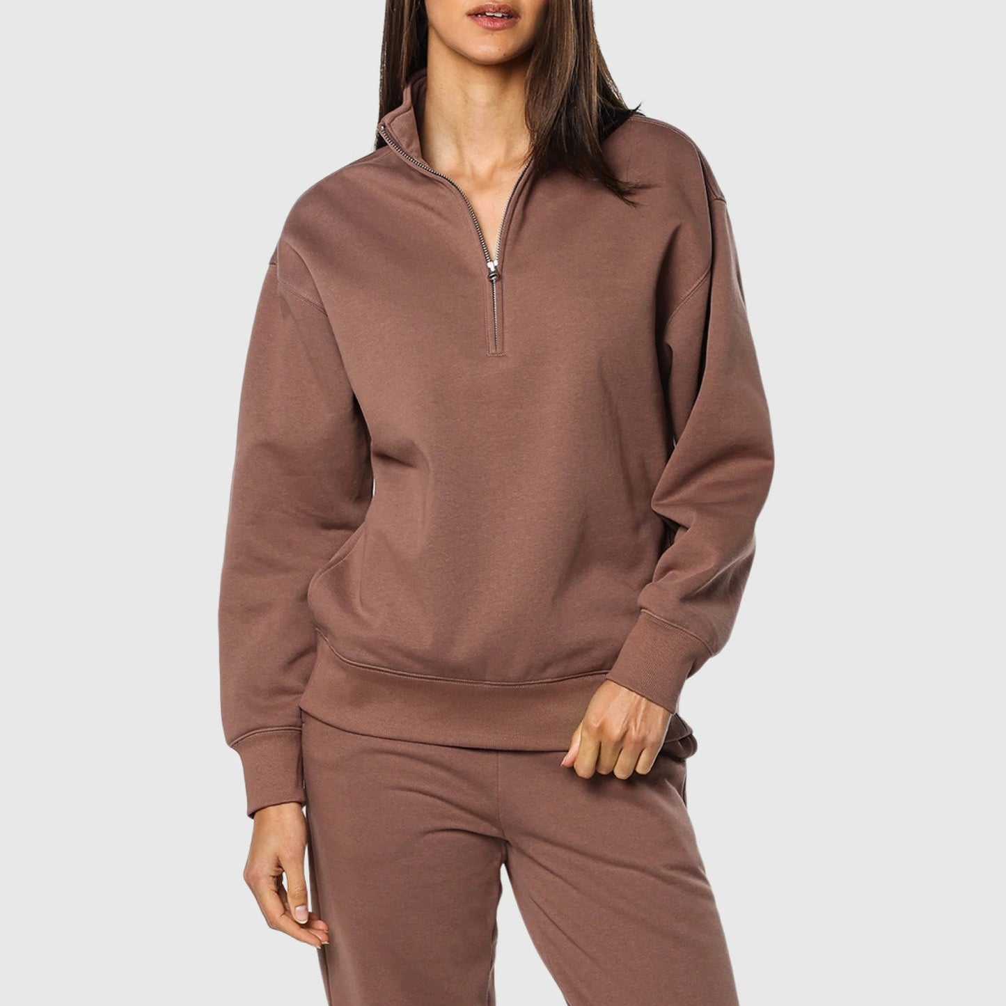 TEAMLTD Women's Half Zip Sweatshirt