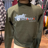 North Of 7 Outfitters' Mens Army Green Crew