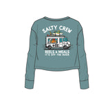 Salty Crew REELS AND MEALS L/S CROP TEE