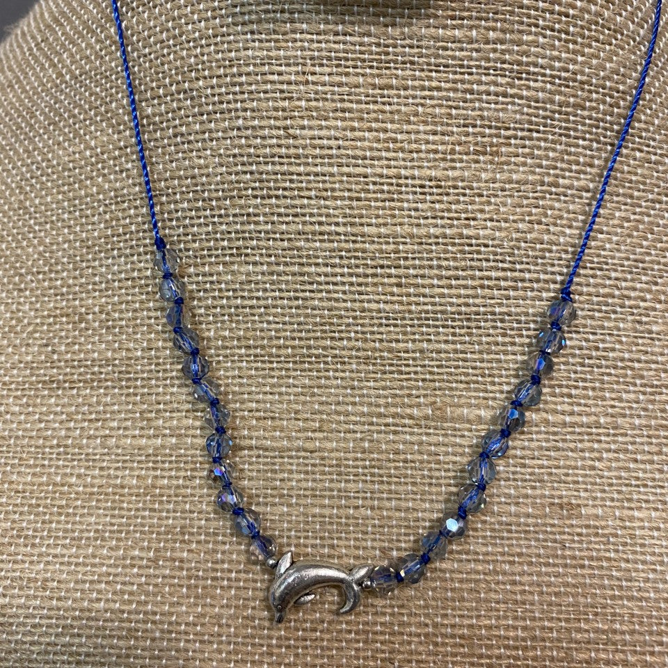 Charming Shark Semi Precious Pendant Necklace