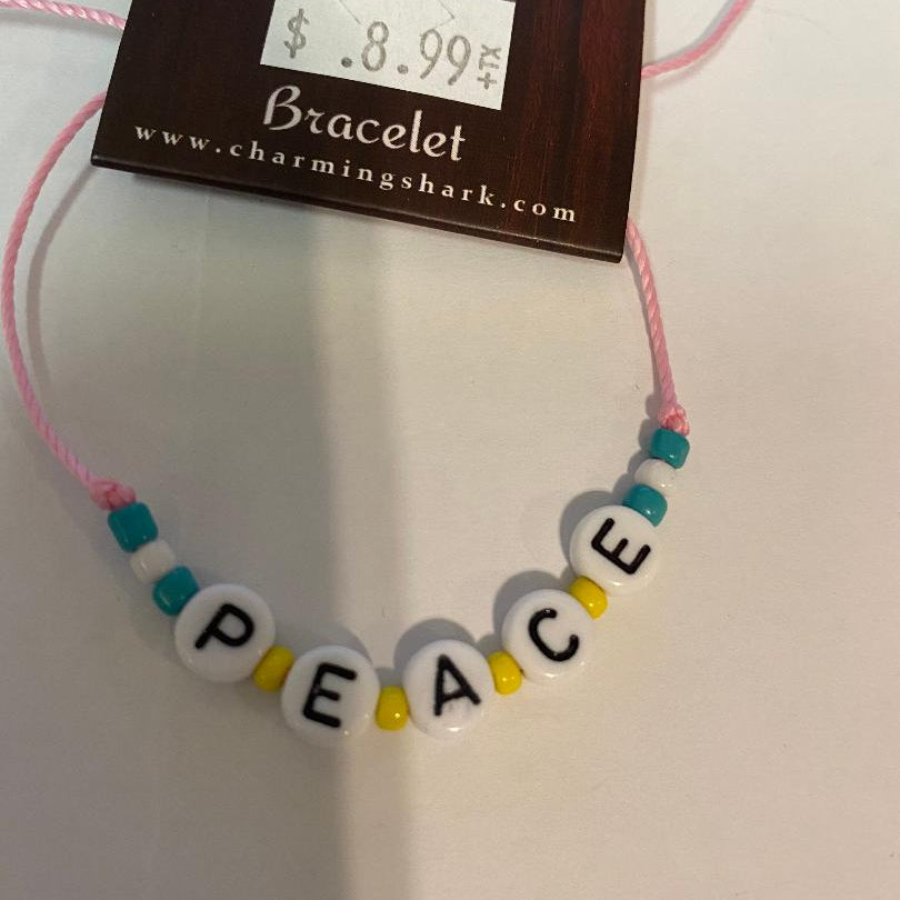 Charming Shark Alphabet String Bracelet