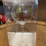 Woodland Animal Wine Glass
