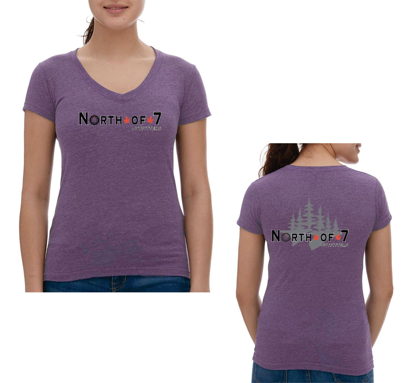 North of 7 Outfitters Women's Tree V Neck Tee