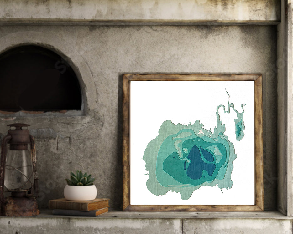 Cardtography Local Lakes / Contour Maps