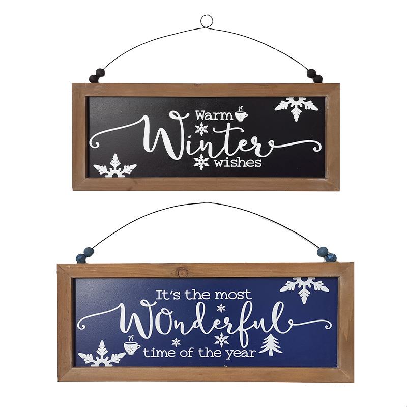 Winter Box Signs WOOD FRAMED WINTER SIGNS – The Cottage